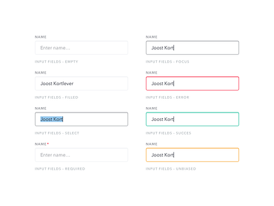 Sneak peek #2: Input fields element elements form forms input inputfield inputform interface states stylekit ui userinterface