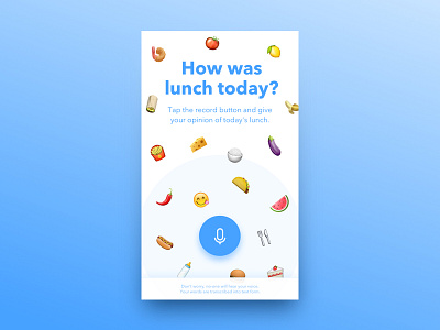 How was lunch today? emoji recorder ui ux voice web