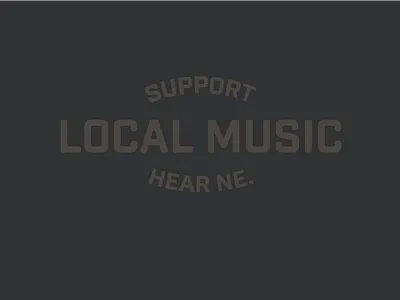 Shirt Design: Support Local Music industrial local music mechanic music nebraska shirt typography