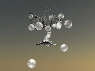 Motherland-2 3d birth c4d future human modeling night people reborn sky star tree