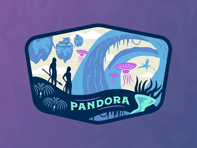 Pandora avatar disney landscape neon pandora patch