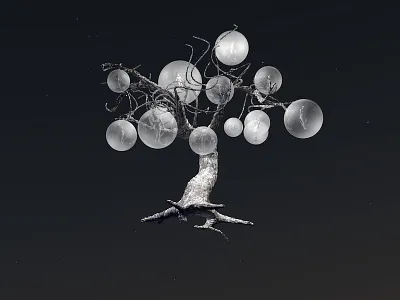 Motherland-1 3d birth c4d future human modeling night people reborn sky star tree