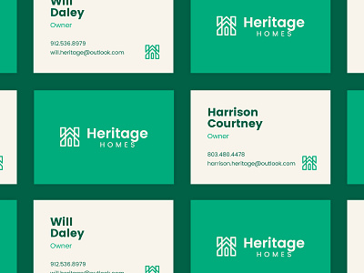 Heritage branding door h home homebuilder house identity logo mark monogram thick lines trademark