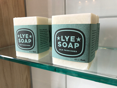 Lye Soap in the store branding packaging skincare soap