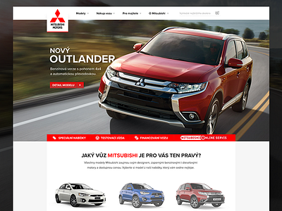 Mitsubishi Motors contest (website) cars design mitsubishi ui ux web