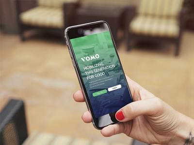 Splash Page Mockup branding iphone login mobile splash page volunteer