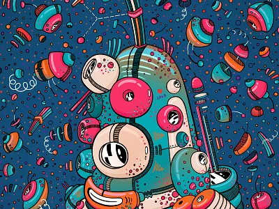 Meek Meek art character crazy design illustration monster vector