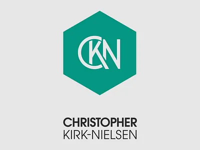 CKN Monogram + Text Block hexagon logo monogram