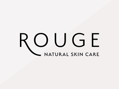 Rouge Natural Skin Care branding identity minimal modern natural organic product design sans serif simple skin care typography wordmark