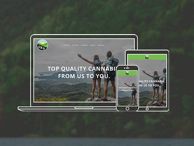 Uku Website Announcement branding cannabis computer logo design phone responsive design tablet website website design