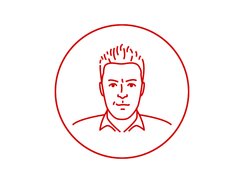 Luis the Marketing Manager 2d animation avatar head nolte outline profile user