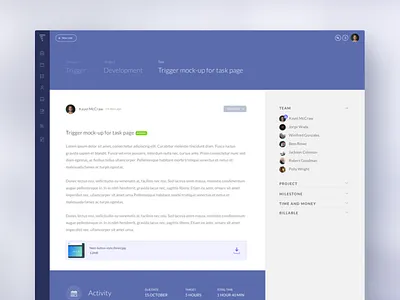 Trigger UI mock-up activity admin icons mock up new product project task trigger triggerapp ui ux