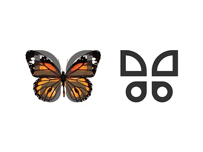 Butterfly animal butterfly line logo simple symbol