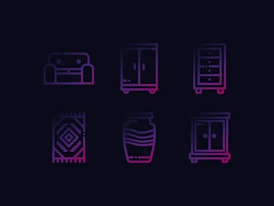 Home Furniture Icon cabinets flaticon furniture gradient home furniture icon icon set illustration sofa