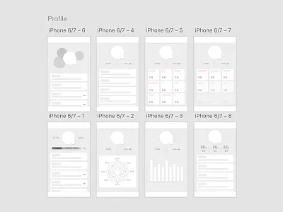 Wireframe - App Design / Profile alicewu app appdesign design minyuwu wireframe wuminyu