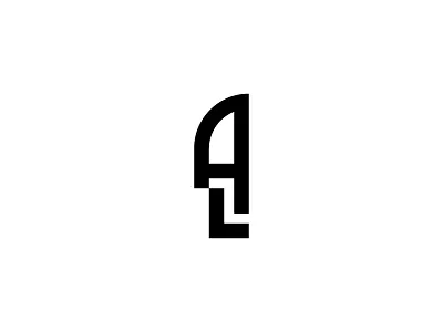 AL + KNIFE al handmade knife icon knife logo