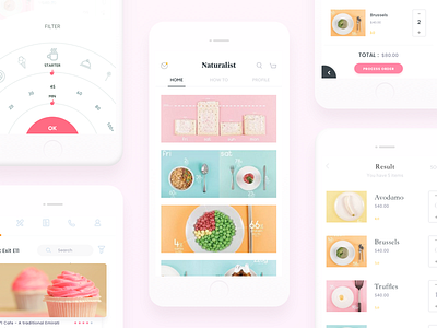 Minimalism-Healthy Food App animation app food interface ios johnyvino minimal motion photo red ui ux