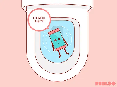 Feeloo - Your Mobile Has Feelings! #24 app feeloo flat game illustration ios iphone life mobile run and jump vector video game