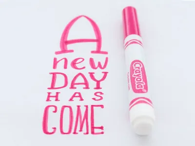 New day has come brushlettering crayola crayolamarker fonts handlettering lettering typo