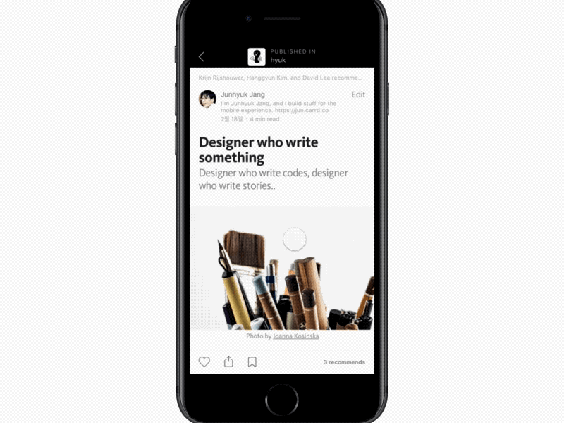 Read Mark article framer interaction mark prototype read scroll ui ux