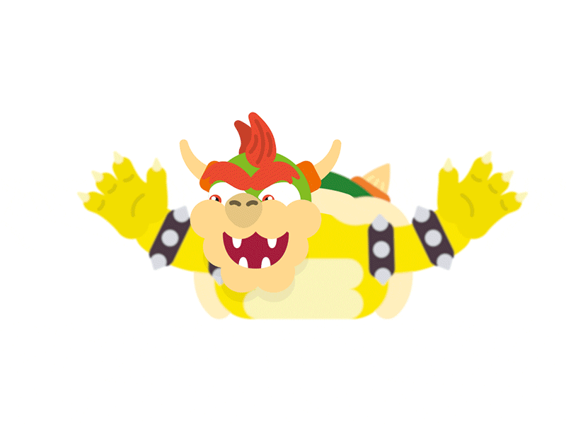 Bowser animation bowser game gaming mario motion nintendo plugin supermario vector