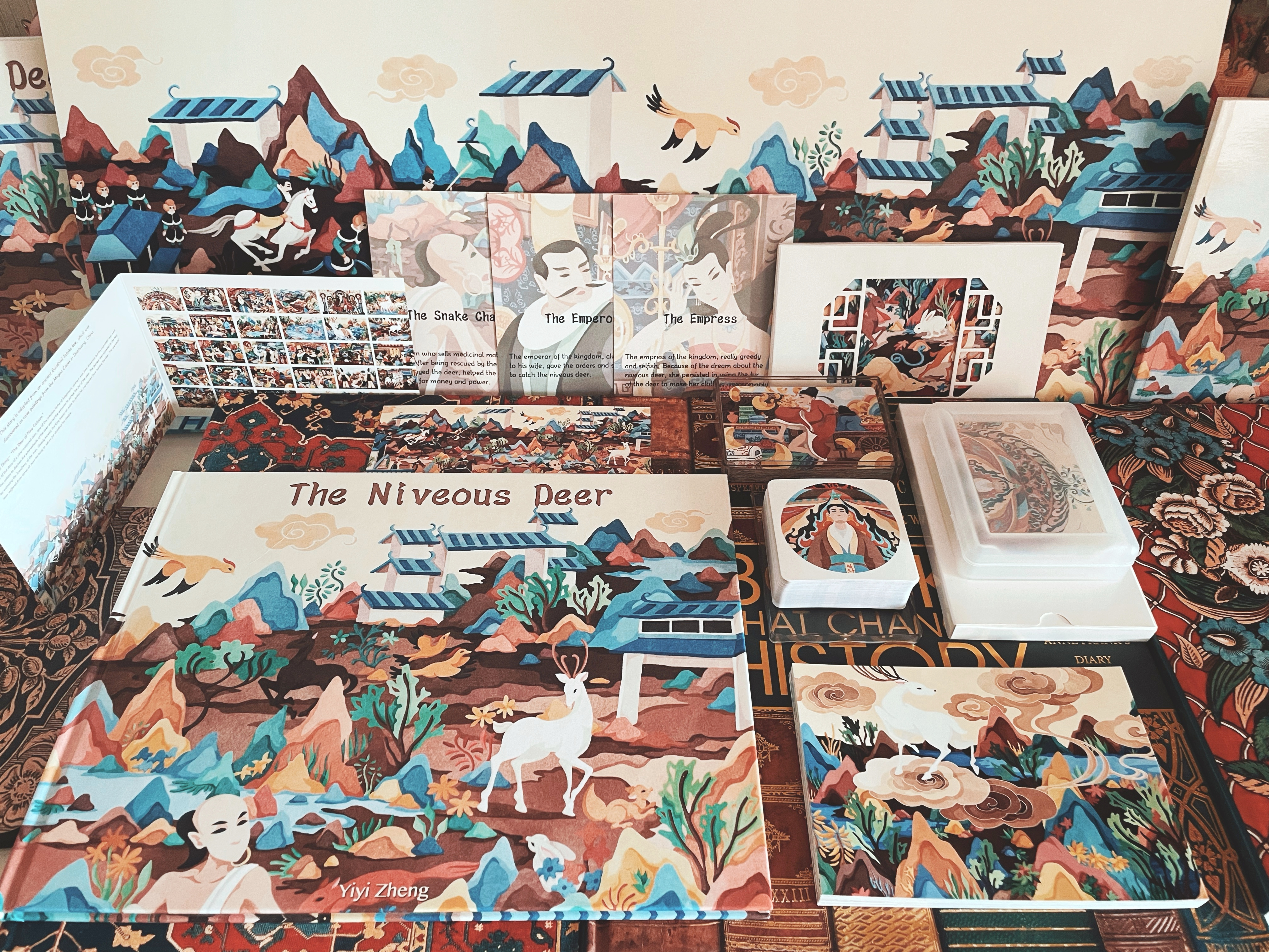 Individual Project of Study: The Niveous Deer artwork chinese culture digital art drawing dunhuang illustration mythology story