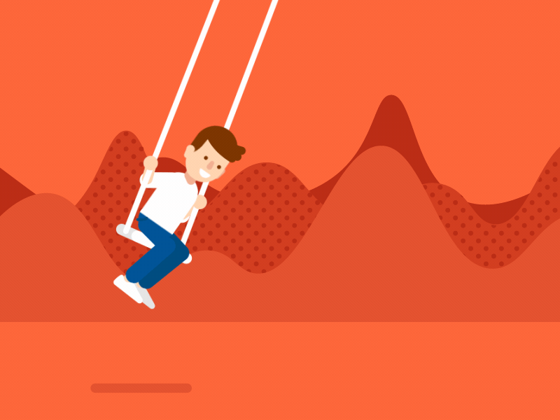 Swing anim boy character child cool fun gif mountain swing wind