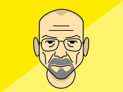 Walter White art bad braking character design draw fan illustration serie vectorial