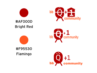 BBQ Community 1 Logo bbq branding catering community dining food logos orange red restaurants