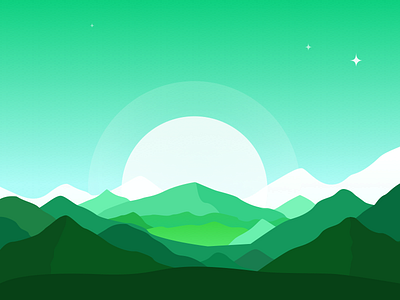 Illustration WIP art digital gradient illustration landscape layers monotone mountains nature portrait sunrise travel