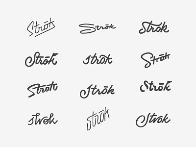 Strok Styles Exploration flag golf ligature script sketches styles thumbnails type typography