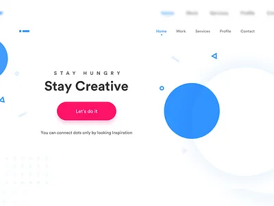 Stay Hungry! Stay Creative! bangalore blue chennai circle creative dots fun landing page trending ui design visual design
