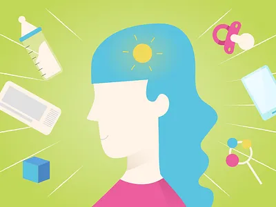 Super Mum 01 baby stuff illustration mum travel