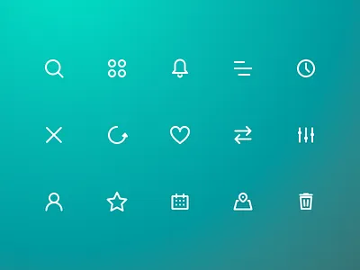 Icon Set daily icon set ui ux