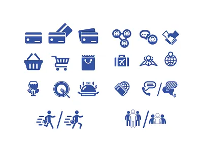Icons blue icons illustrator simple vector