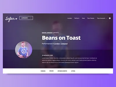 Sofar Artist Page artist sofar web