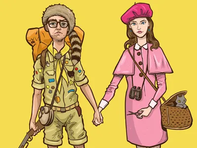 MoonRise design drawing illustration moonrise kingdom san francisco