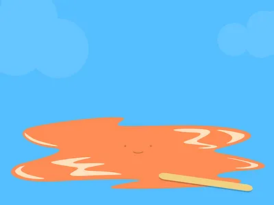 Melty Lolly character design filled flat icon illustration lolly summer sun vector