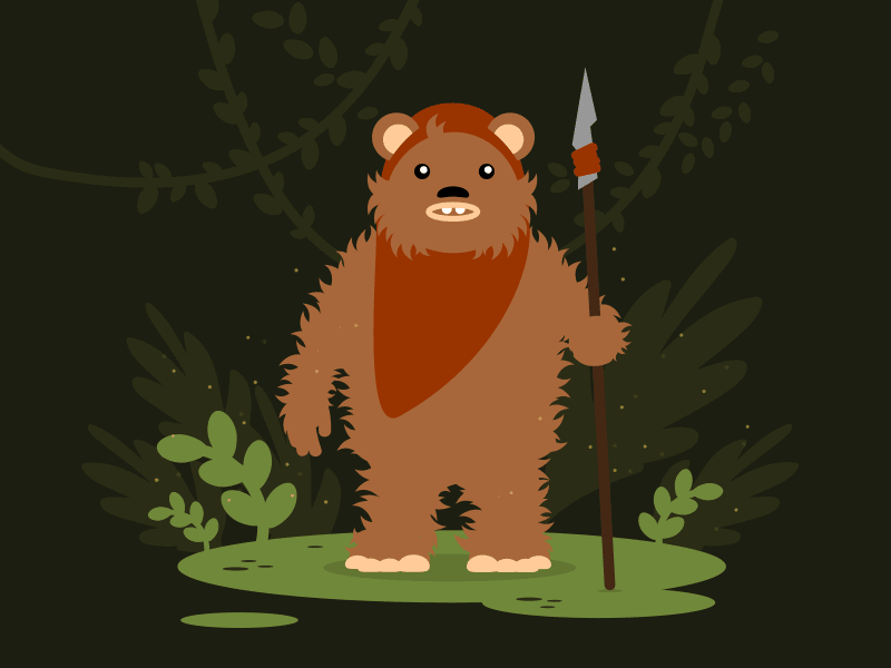 Ewok animated cute ewok gif illustration star wars