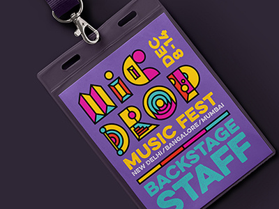 Music Fest ID 36 days of type colourful fun funky id mic drop typography