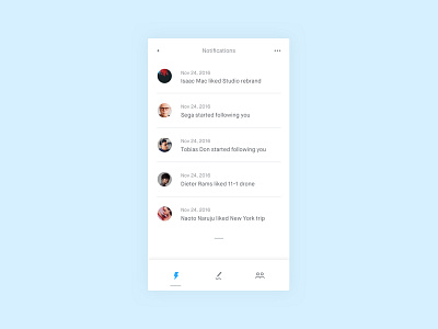 Sutori Notification — Mobile app application feed grid ios minimal notification ui web