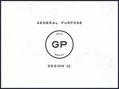 General Purpose Design ͨͦ brand circle logo monogram wordmark