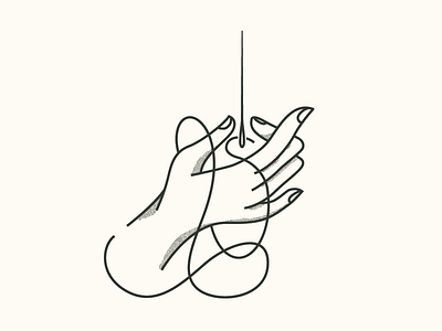 Arve Hand halftone hand illustration sewing