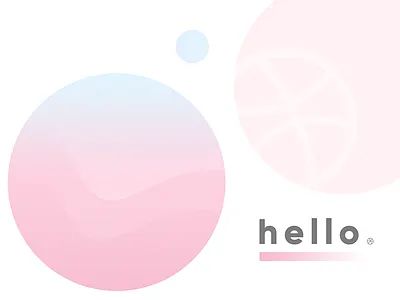 Hello Dribbble! abstract circle debut dribbble first shot gradient random