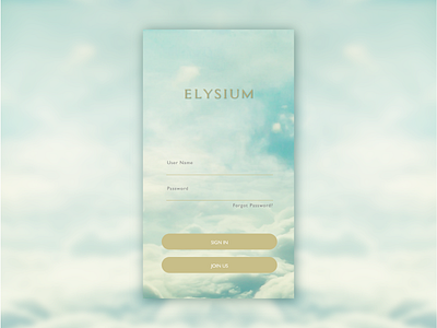 Daily UI 001 001 daily ui dailyui elysium iphone join us login sketch sketchapp sky ui