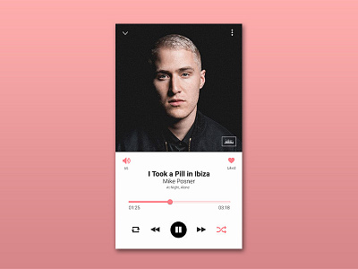 Music Player. app design interaction mobile music music player ux visual