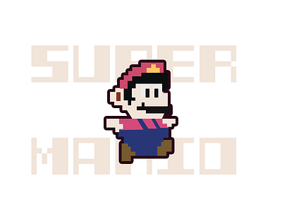 super mario illustration pixel