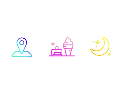 Icon Design - lifestyle alicewu colors design gradient graphic icon illusrtrator minyuwu portfolio visual wuminyu