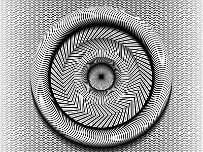 Day66- 'Traveler' 100days black and white circle illustrator opart vector