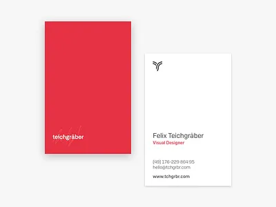 teichgräber Business Cards brand branding business card card corporate identity font identity logo logomark logotype sign typography